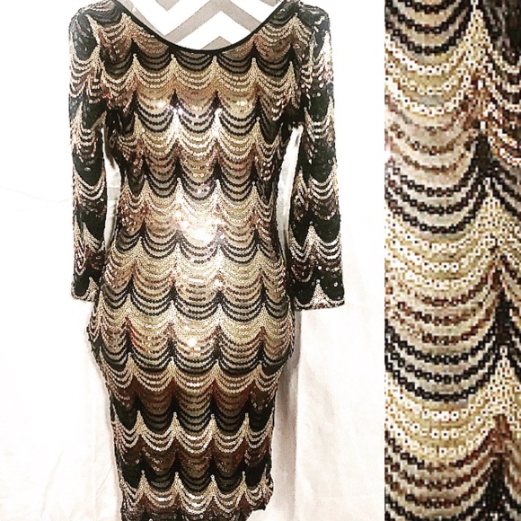 2B Bebe Dresses & Skirts - NWT 2B bebe Long sleeve sequins body con dress